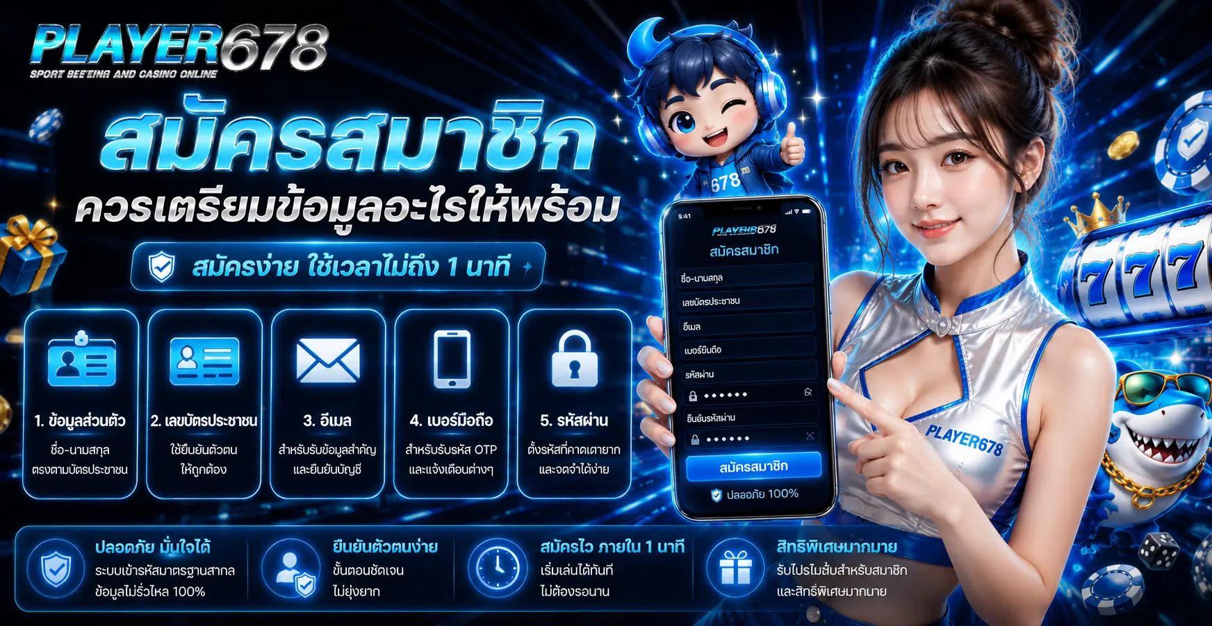สมัครสมาชิกควรเตรียมข้อมูลอะไรให้พร้อม